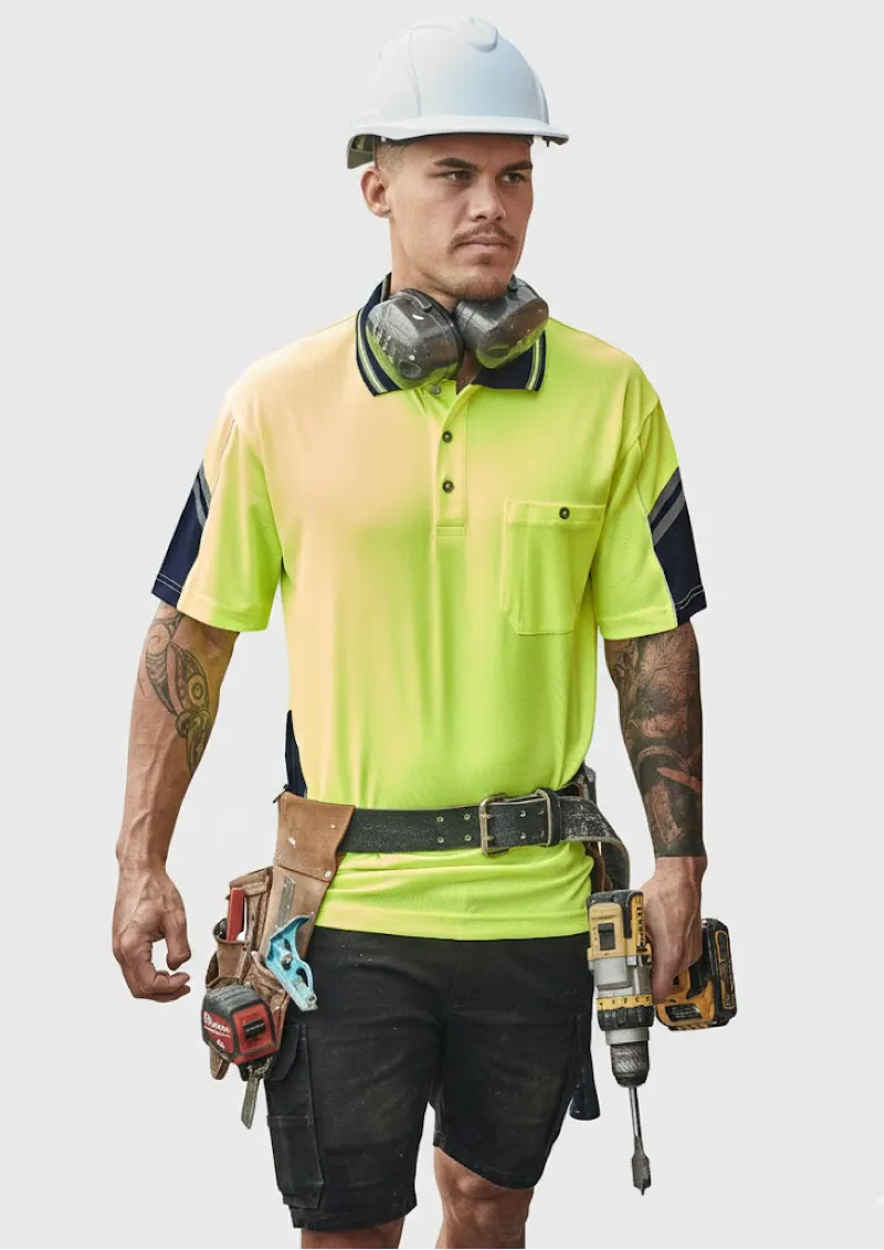 ZH237 - Mens Hi Vis Short Sleeve Squad Polo Shirt