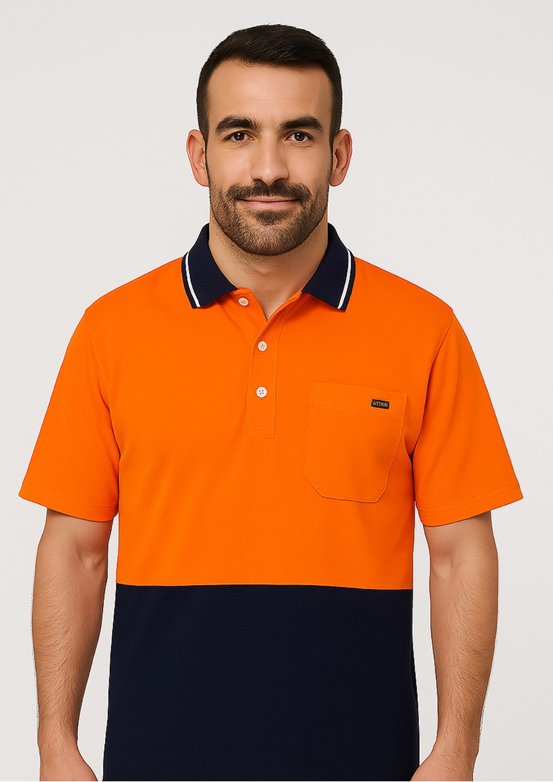 ZH435 - Men's Hi Vis Cotton Short Sleeve Polo