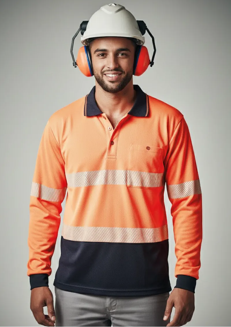 ZH530 - Hi Vis Segmented Taped Long Sleeve Polo Shirt