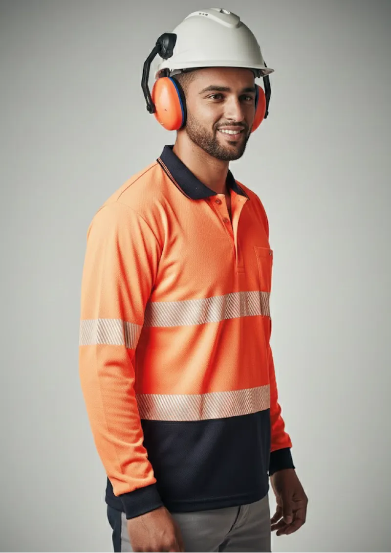 ZH530 - Hi Vis Segmented Taped Long Sleeve Polo Shirt