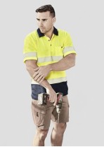 Hi Vis Segmented Tape Short Sleeve Polo