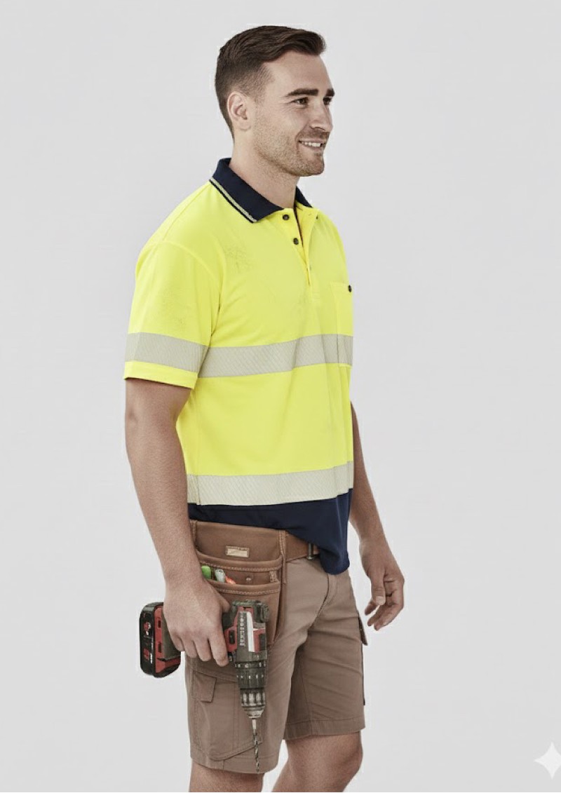 Hi Vis Segmented Tape Short Sleeve Polo