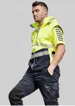 ZJ453 - Unisex 2 in 1 Stretch Softshell Segmented Taped Jacket