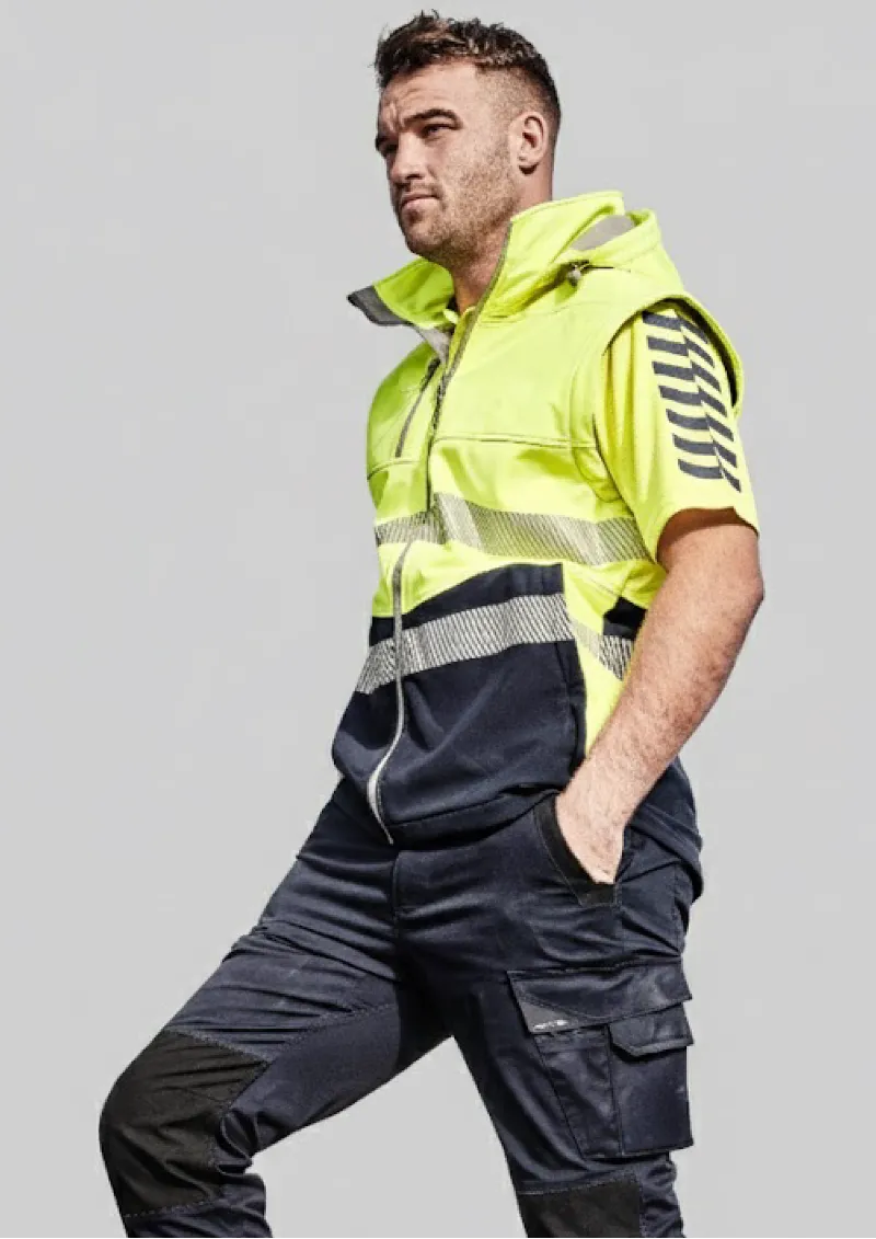 ZJ453 - Unisex 2 in 1 Stretch Softshell Segmented Taped Jacket