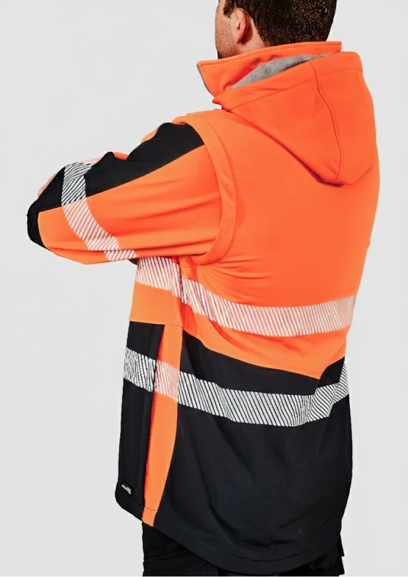 ZJ453 - Unisex 2 in 1 Stretch Softshell Segmented Taped Jacket