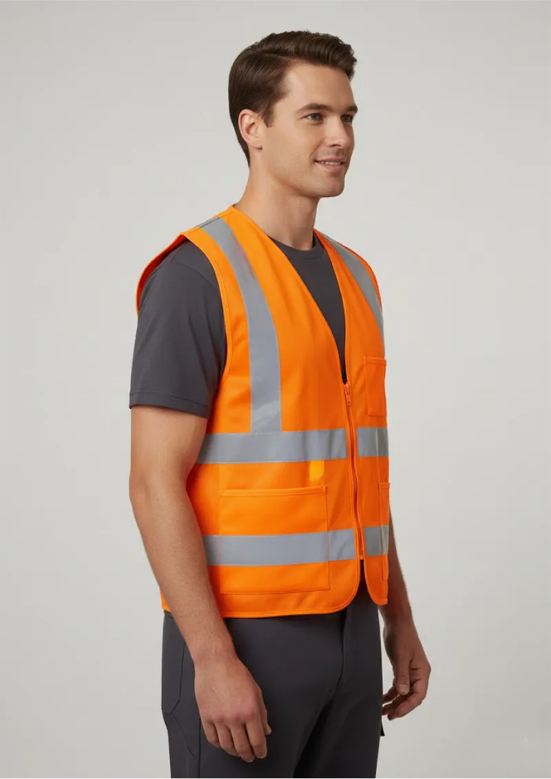 ZV961-Mens TTMC-W17 Zip X Back Vest