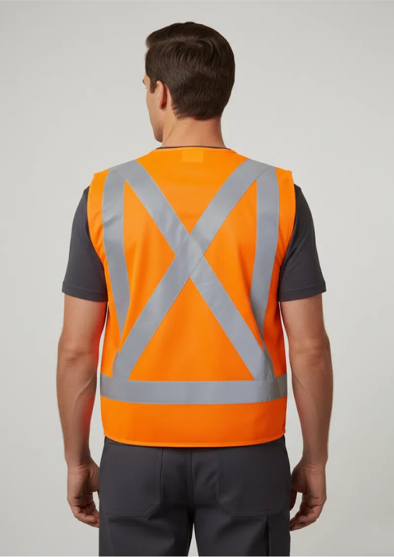 ZV961-Mens TTMC-W17 Zip X Back Vest