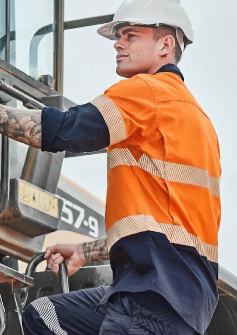 ZW229-Mens Rugged Cooling Hi Vis Segmented Tape L/S Shirt