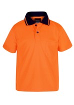 KIDS HI VIS NON CUFF TRADITIONAL POLO